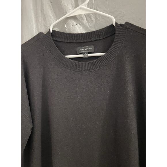 Lucky Brand Women's Cozy Crewneck Color, Black Size L / A34 - Picture 2 of 7